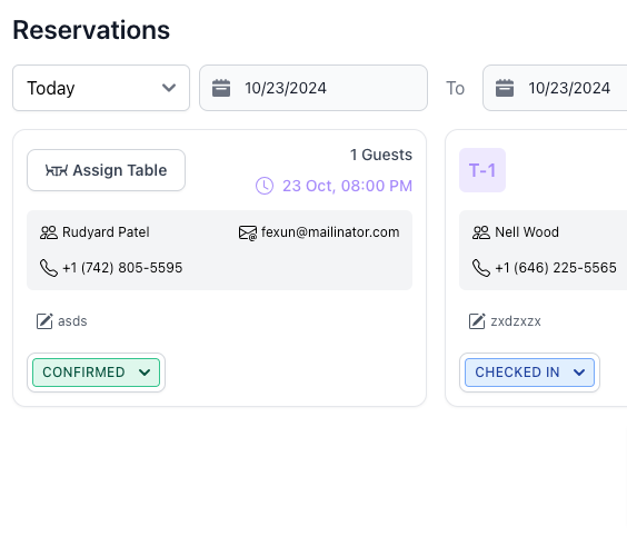 Real-Time Table Layouts & Seating Efficiency